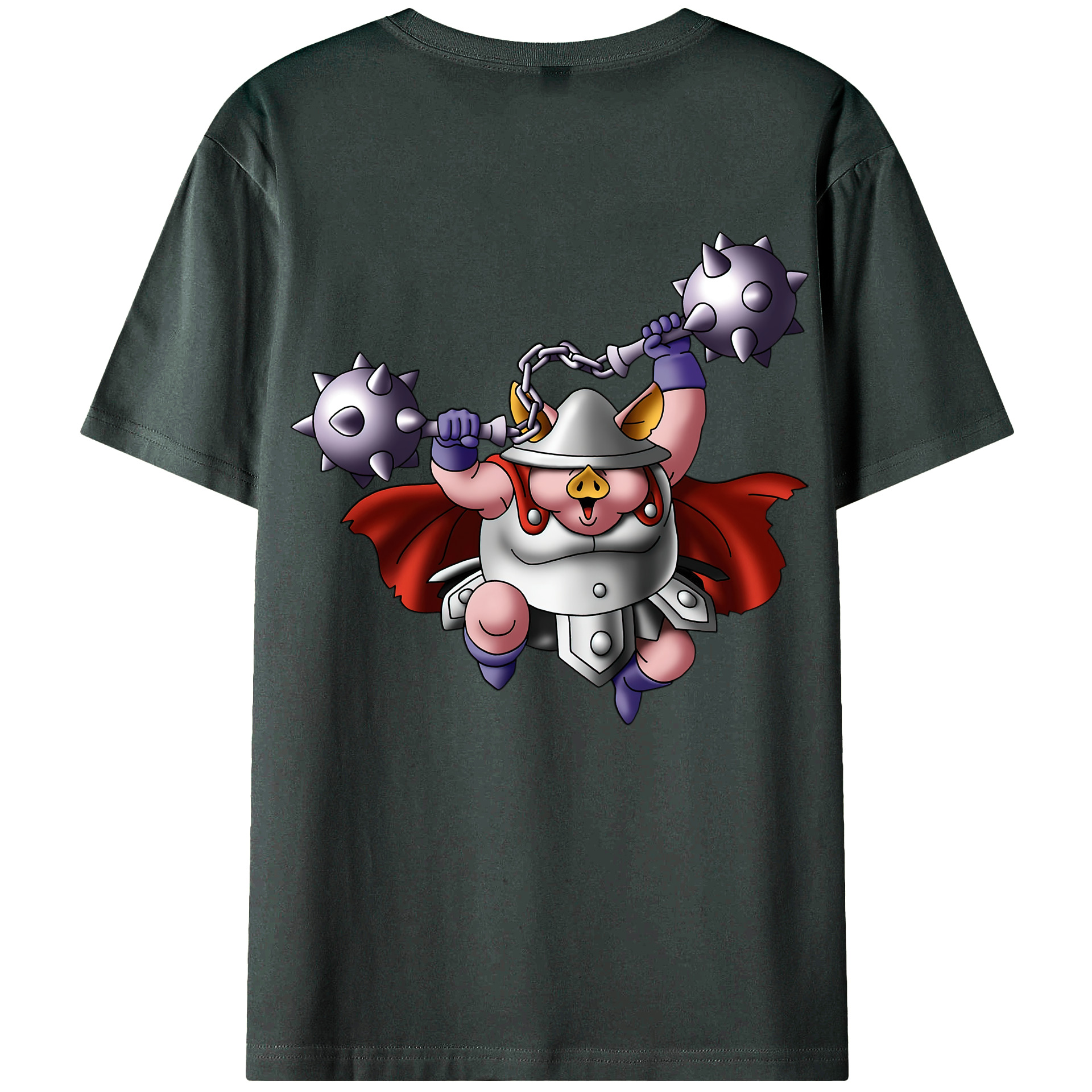 （画像用） ドラゴンクエスト Doragon Kuesuto Dragon Quest 綿100％ メンズ半袖Tシャツ（バックプリント） 通気性